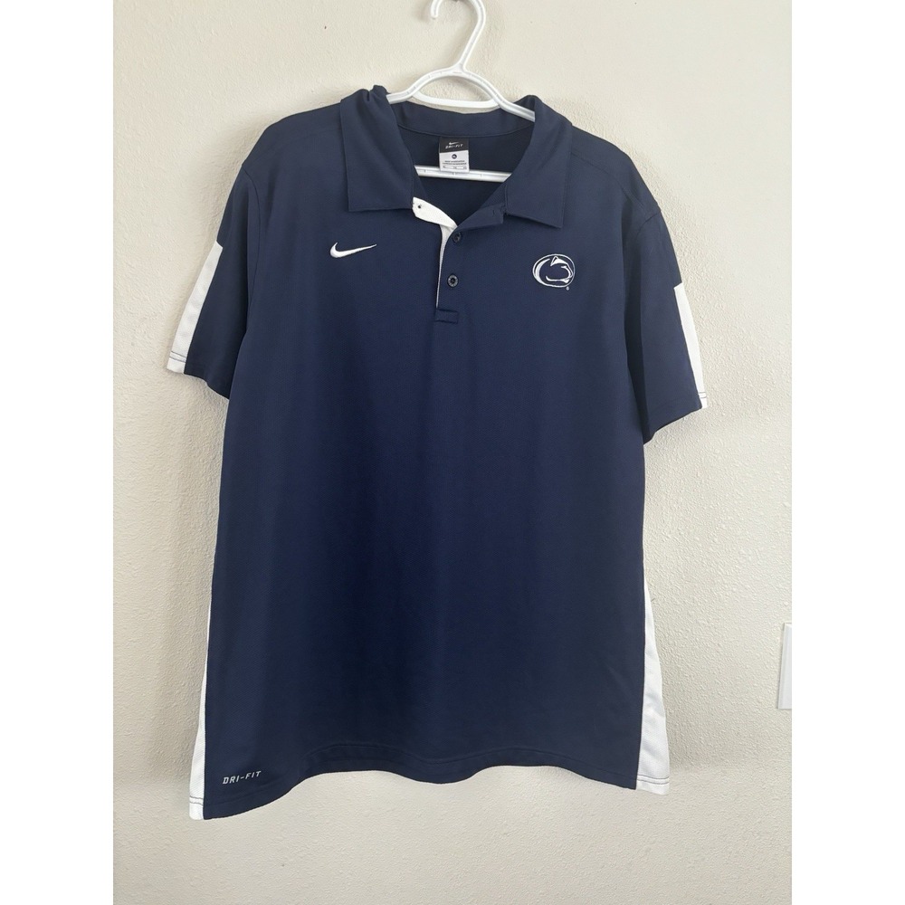 Nike Team Penn State Dri Fit Polo Shirt Adult XL Dark Blue Nittany Lions